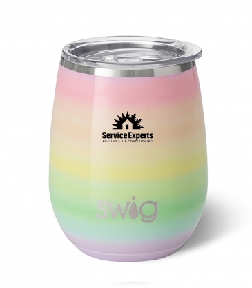 14 Oz. Swig Life™ Over The Rainbow Stemless Wine Cup