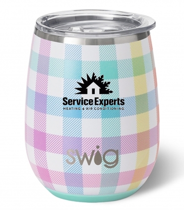 14 Oz. Swig Life™ Pretty In Plaid Stemless Wine Cup