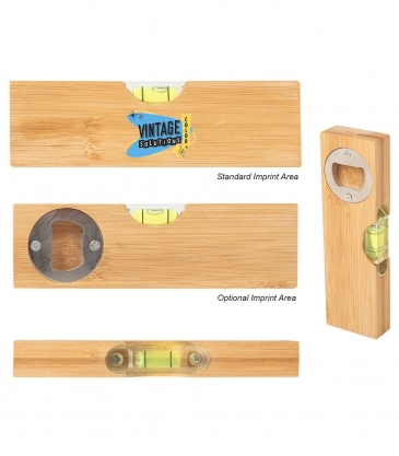 Bamboo Level With Bottle Opener