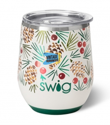 12 Oz. Swig Life™ All Spruced Up Stainless Steel Wine Tumbler