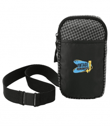 Grid Lanyard Phone Pouch