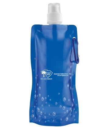 18 oz Foldable and Reusable Water Bottle with Matching Carabiner