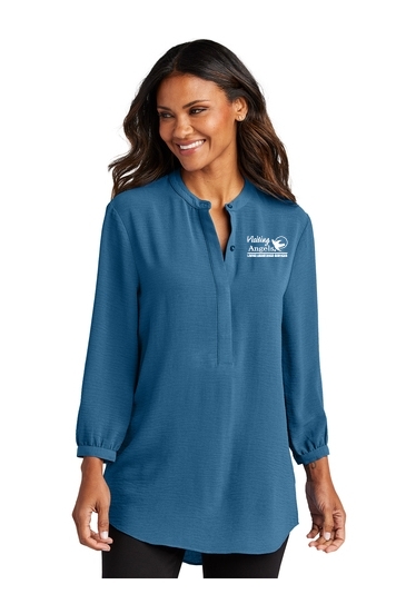 Port Authority® Ladies 3/4-Sleeve Textured Crepe Tunic