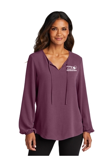 Port Authority® Ladies Textured Crepe Blouse