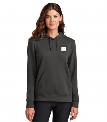Nike Ladies Club Fleece Sleeve Swoosh Pullover Hoodie