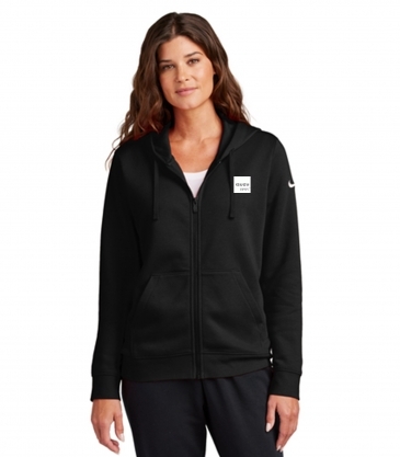 Nike Ladies Club Fleece Sleeve Swoosh Full-Zip Hoodie
