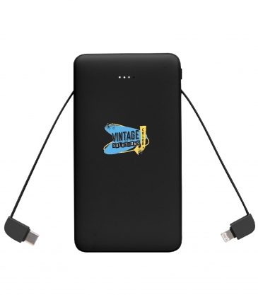 10,000 Mah Power Bank With Integrated Cables