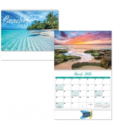 Beaches Spiral Wall Calendar