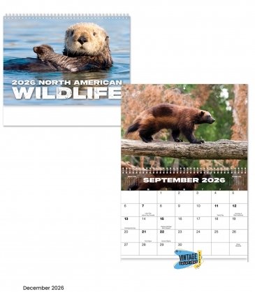Full Color Wildlife Spiral Wall Calendar