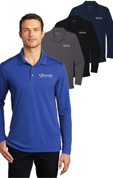 UV Micro-Mesh Long Sleeve Polo