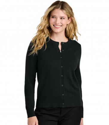 Port Authority® Women’s Easy Care Crewneck Cardigan Sweater