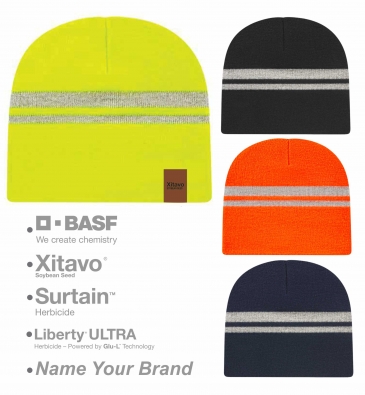 Reflective Stripe Knit Beanie