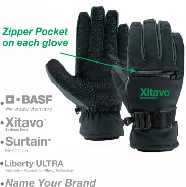 NEW Snow Gloves W/ Zipper Pockets
