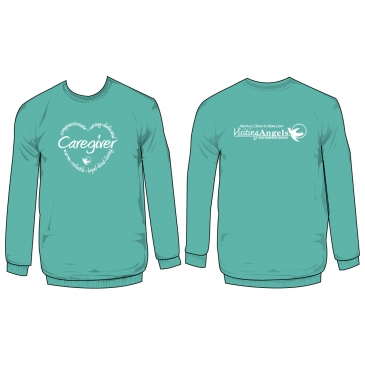 CAREGIVERS LOGO - Port & Company® Beach Wash® Dyed Crewneck