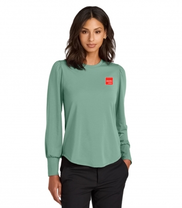 Mercer+Mettle® Women’s Stretch Jersey Long Sleeve Blouson Top