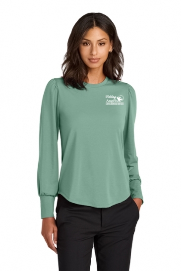 Mercer+Mettle® Women’s Stretch Jersey Long Sleeve Blouson Top