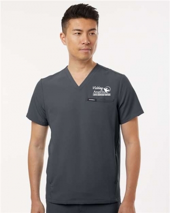 Jaanuu Men's Platt 3-Pocket Scrub V-Neck Top