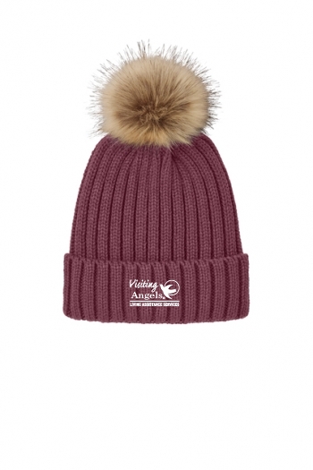 Port Authority® Faux Fur Pom Beanie