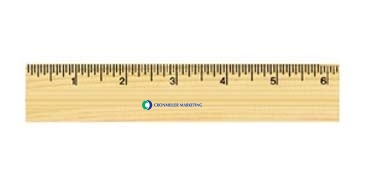 6" Natural Finish Ruler