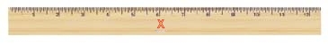 12" Natural Finish Ruler