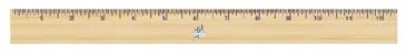 12" Natural Finish Ruler