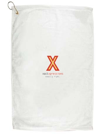 16" X 25" Golf Towel  W/ Grommet And Hook