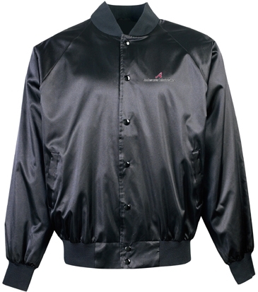 Satin Baseball Jacket/Solid Trim