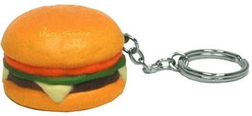 Hamburger Stress Reliever Key Chain