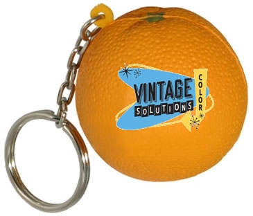 Orange Stress Reliever Key Chain