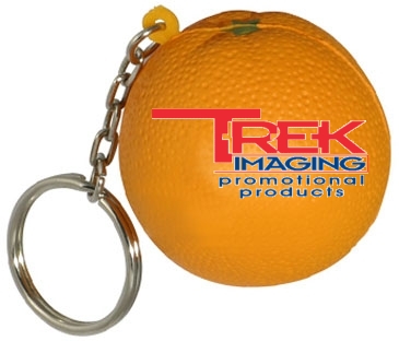 Orange Stress Reliever Key Chain