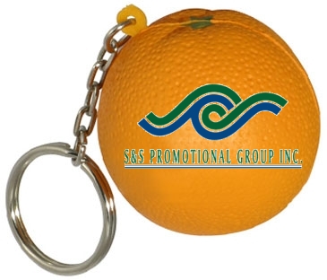 Orange Stress Reliever Key Chain