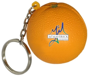 Orange Stress Reliever Key Chain