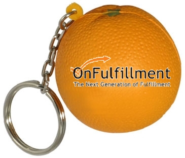 Orange Stress Reliever Key Chain
