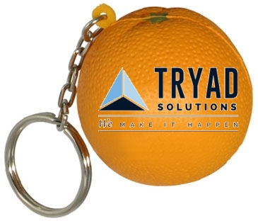 Orange Stress Reliever Key Chain