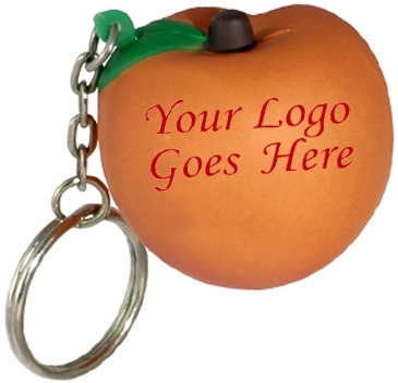 Peach Stress Reliever Key Chain
