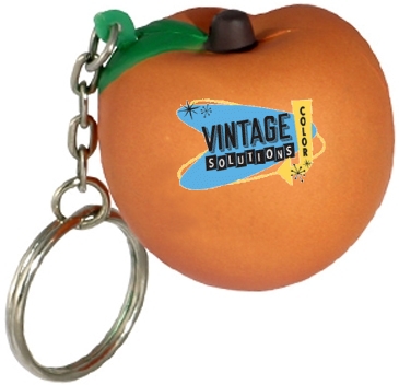 Peach Stress Reliever Key Chain