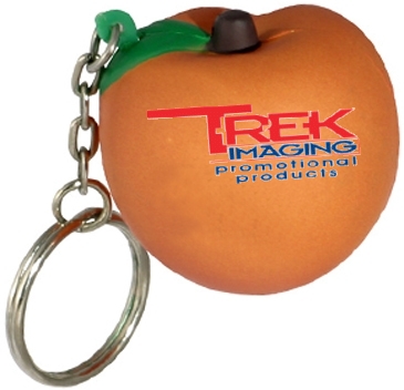 Peach Stress Reliever Key Chain