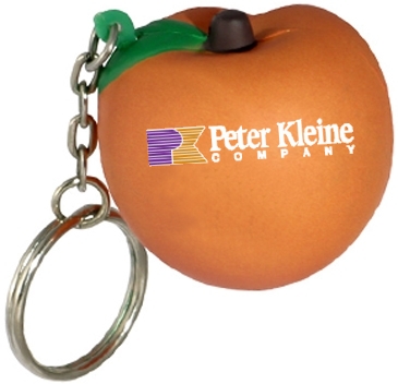 Peach Stress Reliever Key Chain