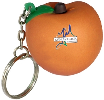 Peach Stress Reliever Key Chain