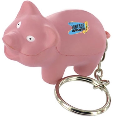 Pig Stress Reliever Key Chain