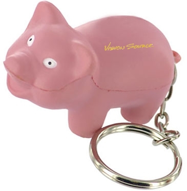 Pig Stress Reliever Key Chain