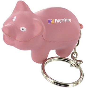 Pig Stress Reliever Key Chain