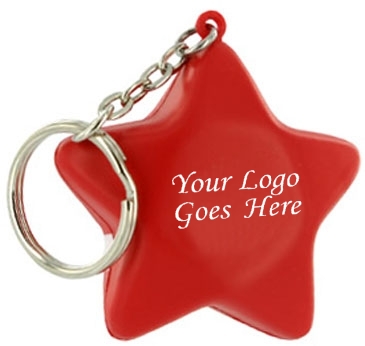 Patriotic Star Stress Reliever Key Chain