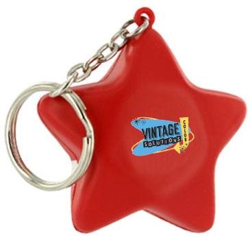Patriotic Star Stress Reliever Key Chain
