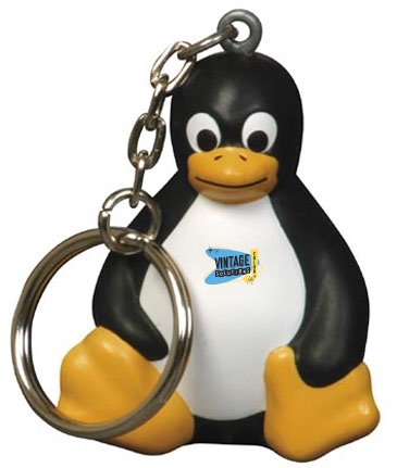 Sitting Penguin Stress Reliever Key Chain