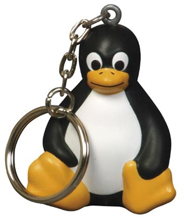 Sitting Penguin Stress Reliever Key Chain