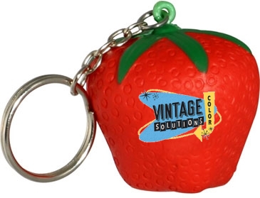 Strawberry Stress Reliever Key Chain