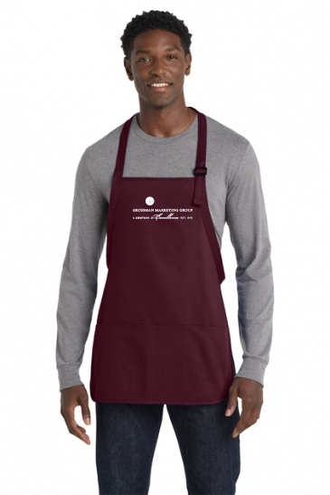 Port Authority® Medium Length Apron with Pouch Pockets