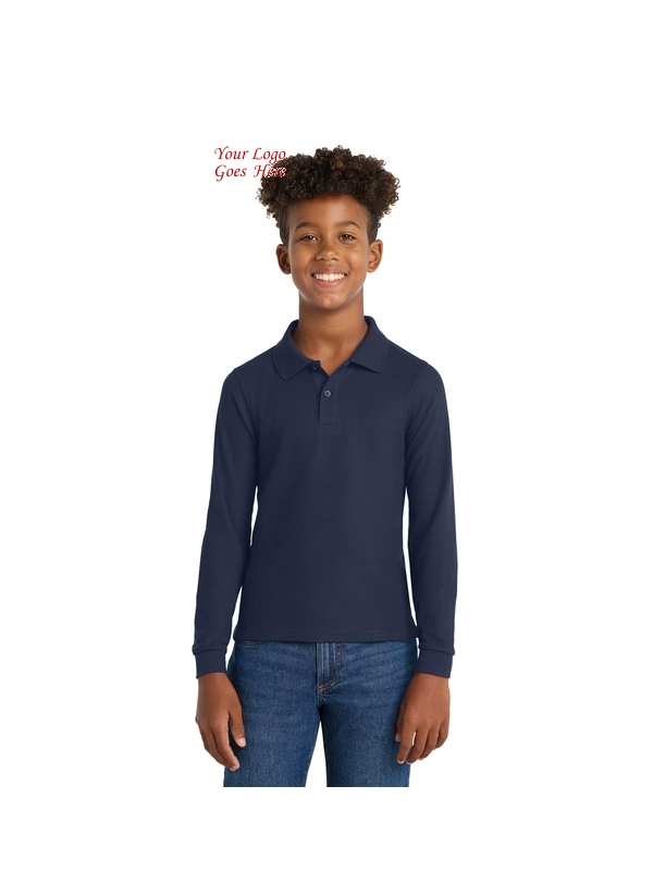 Port Authority® - Youth Long Sleeve Silk Touch™ Polo
