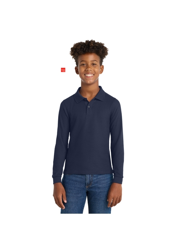 Port Authority® - Youth Long Sleeve Silk Touch™ Polo